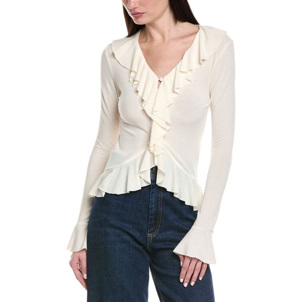 Madison Miles Womens  Blouse, White